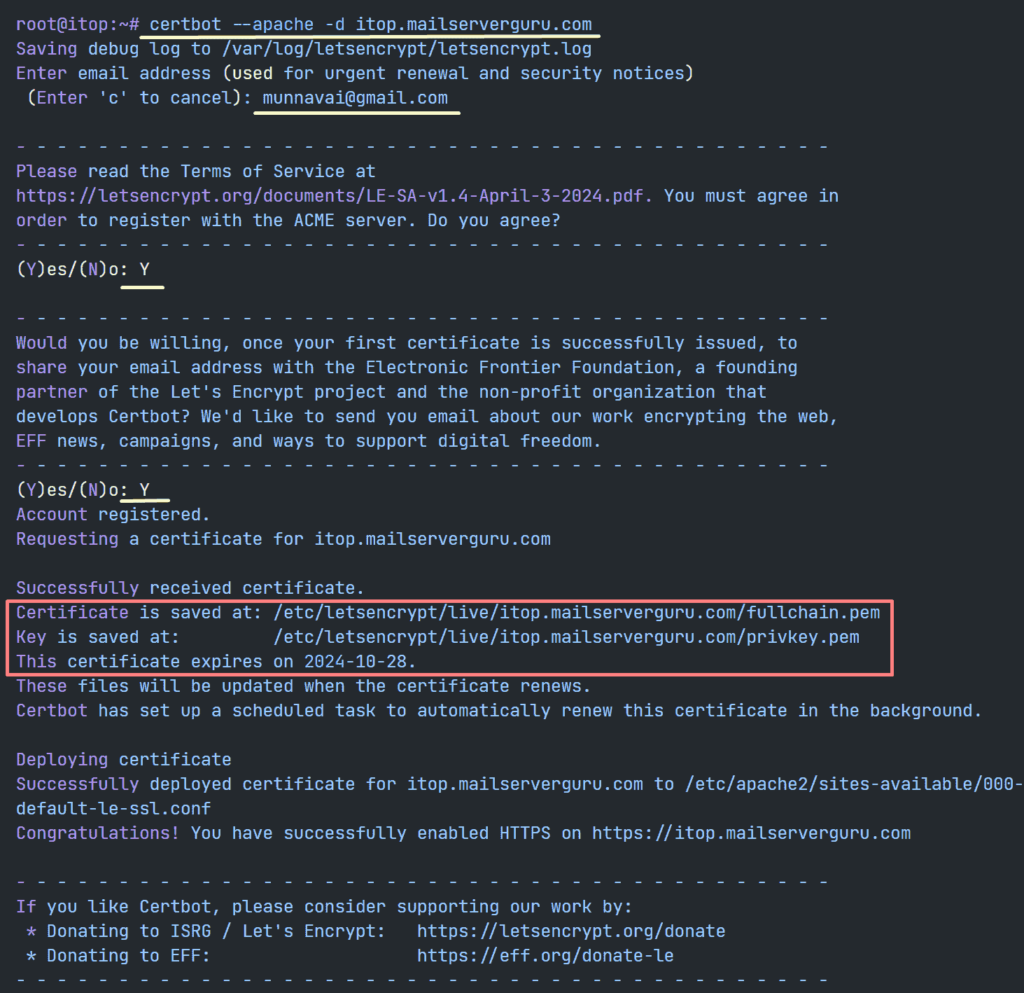 itop install ubuntu letsencrypt ssl