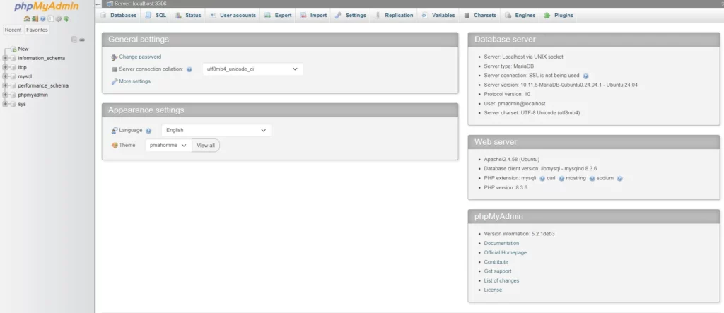 itop install ubuntu phpmyadmin dashboard