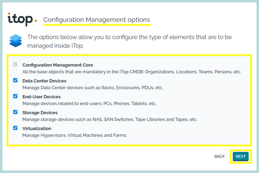 iTop Configuration Management Options