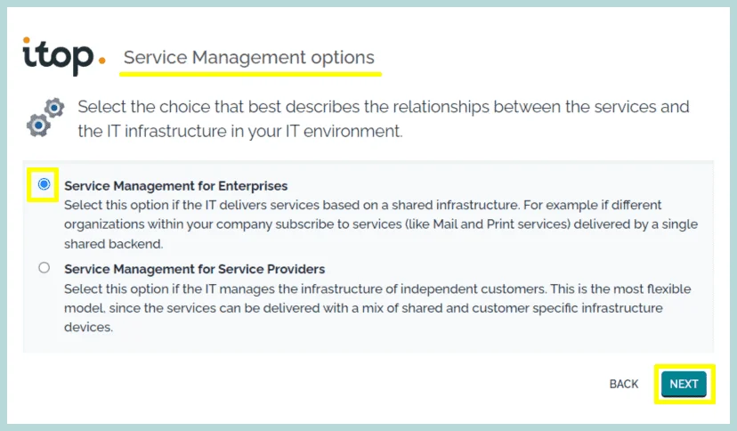 iTop Service Management Options