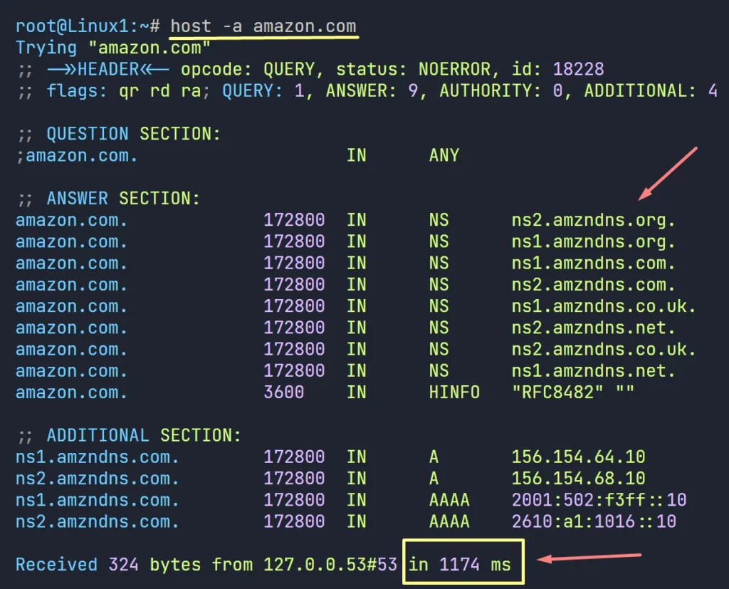 flush cache from caching dns and query again