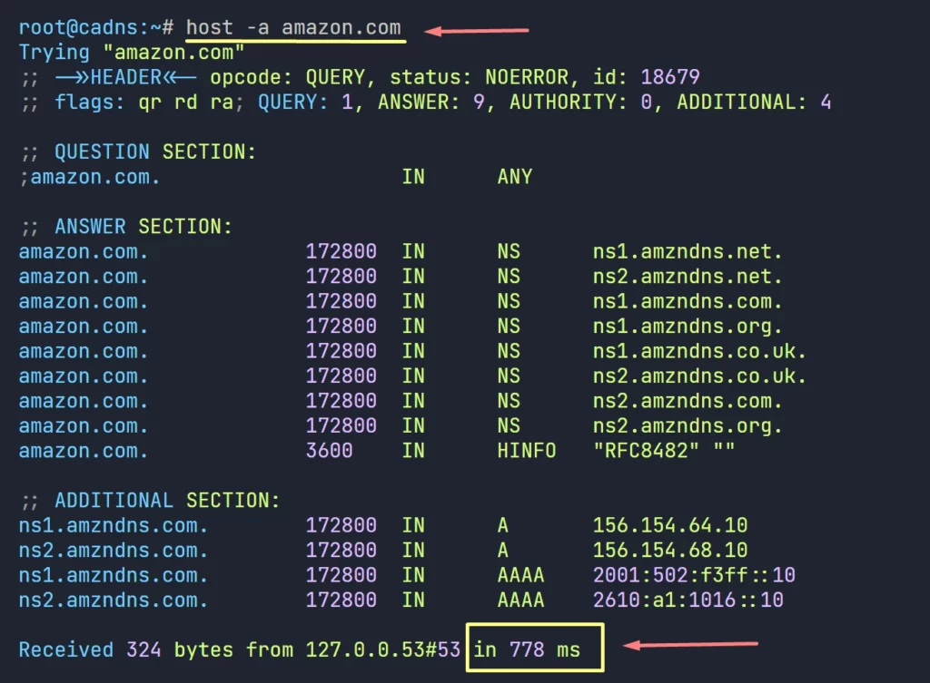 forwarding dns taking longer time to query without the forwarder