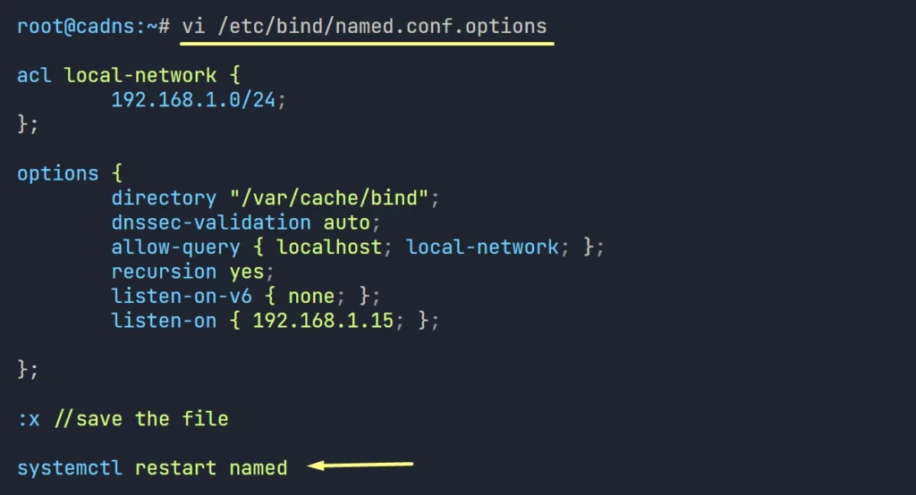 remove forwarder entry from the forwarding dns